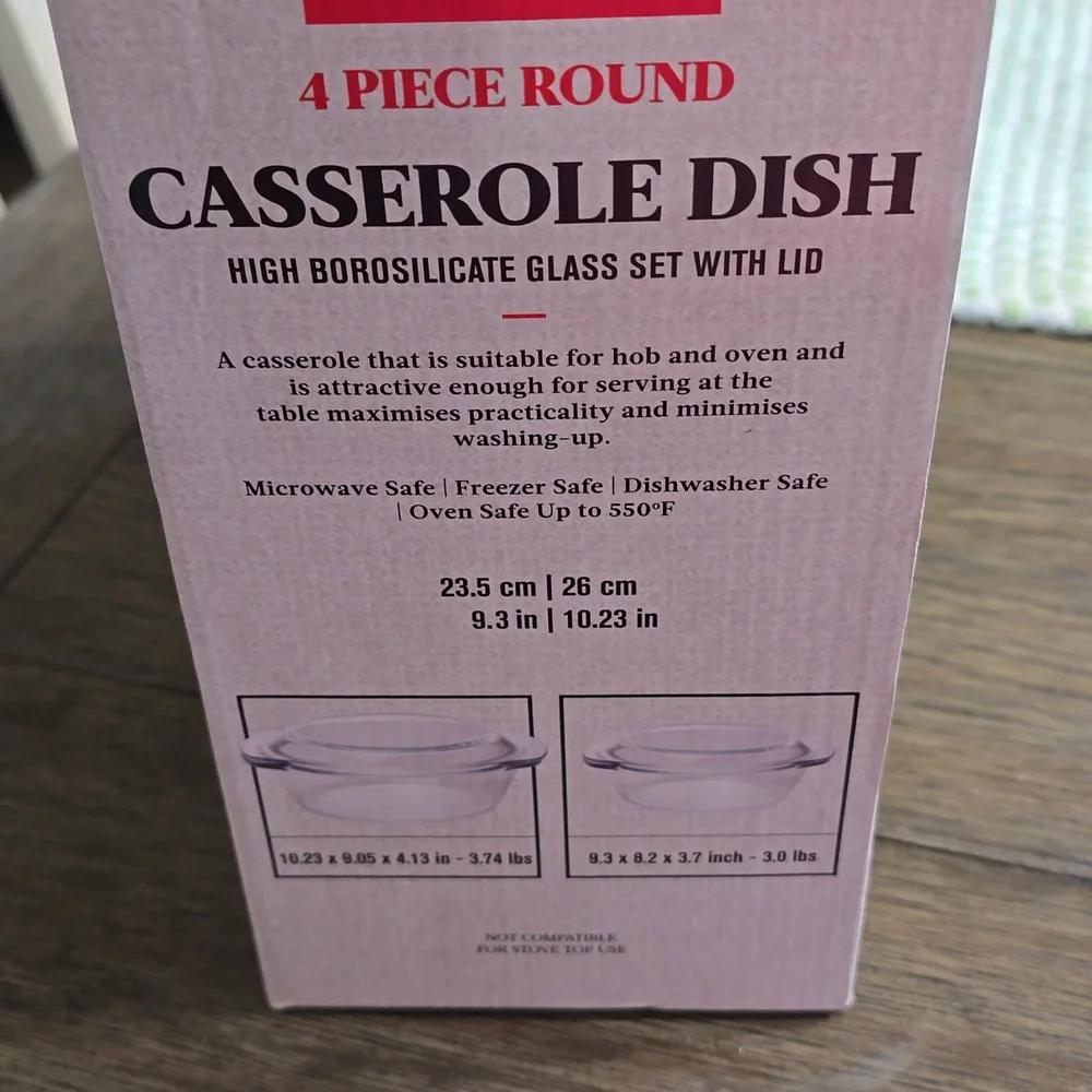 Going Away Soon...NIB Emeril Lagasse 4 pc round casserole dish with lid - Picture 4 of 4